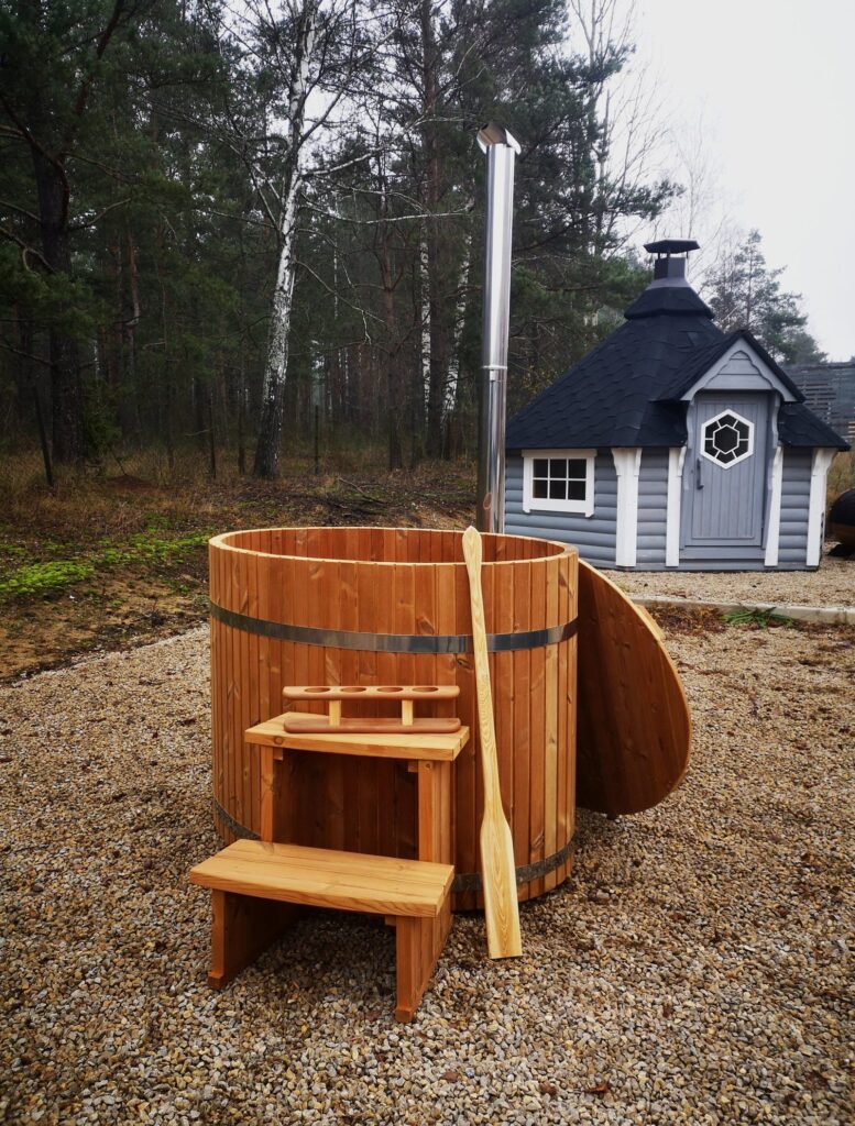 Houten ofuro-bad “boot”, zonder deksel